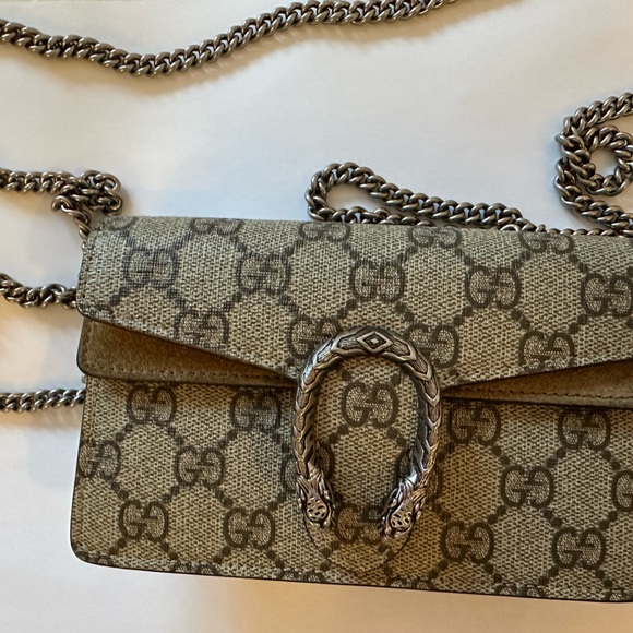 Gucci GG supreme monogram super mini Dionysus Bag Taupe - Picture 2 of 6